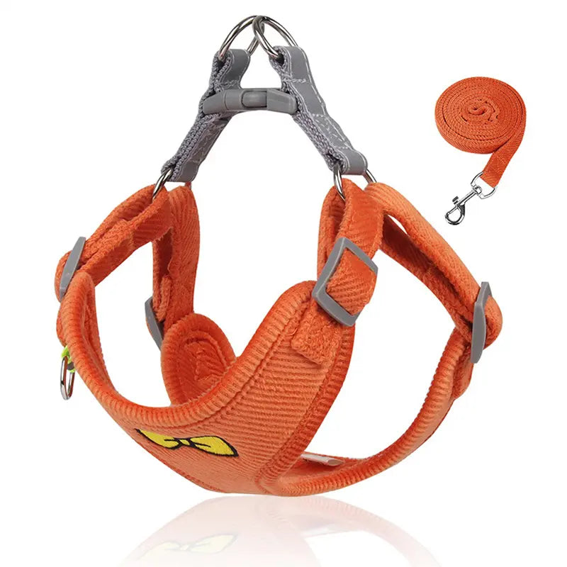 Harnais Réfléchissant Doux pour chien+laisse -  - Dogsaddicte