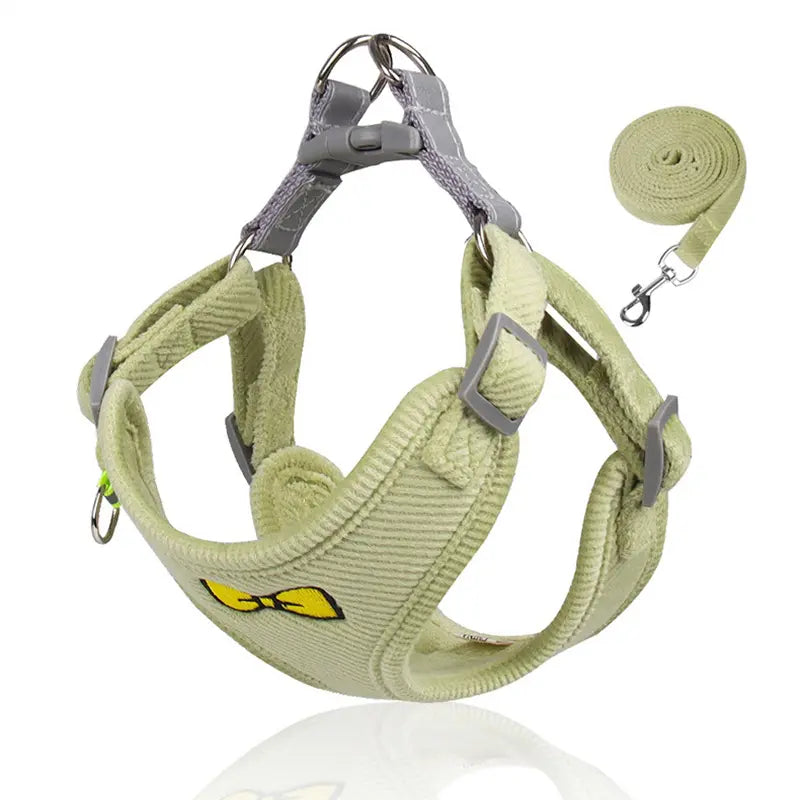 Harnais Réfléchissant Doux pour chien+laisse -  - Dogsaddicte