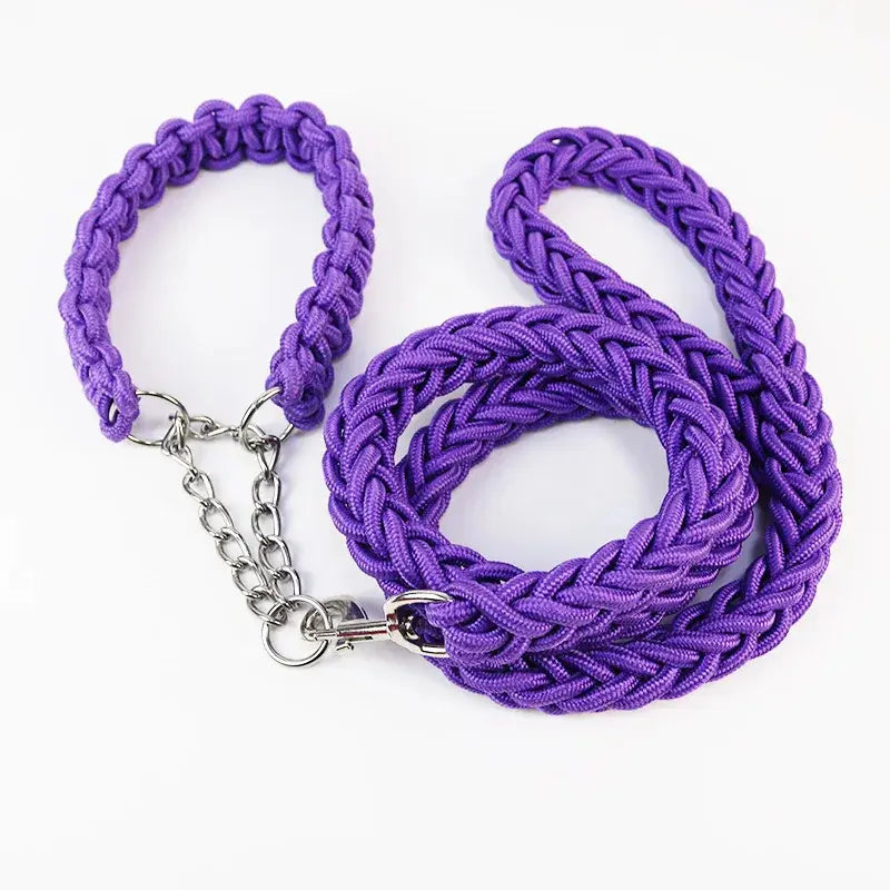 Longe pour chien 1.2m + collier. -  - Dogsaddicte