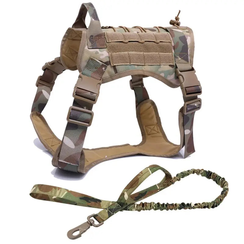 Harnais Tactique Militaire Chien S/M/L + Laisse -  - Dogsaddicte