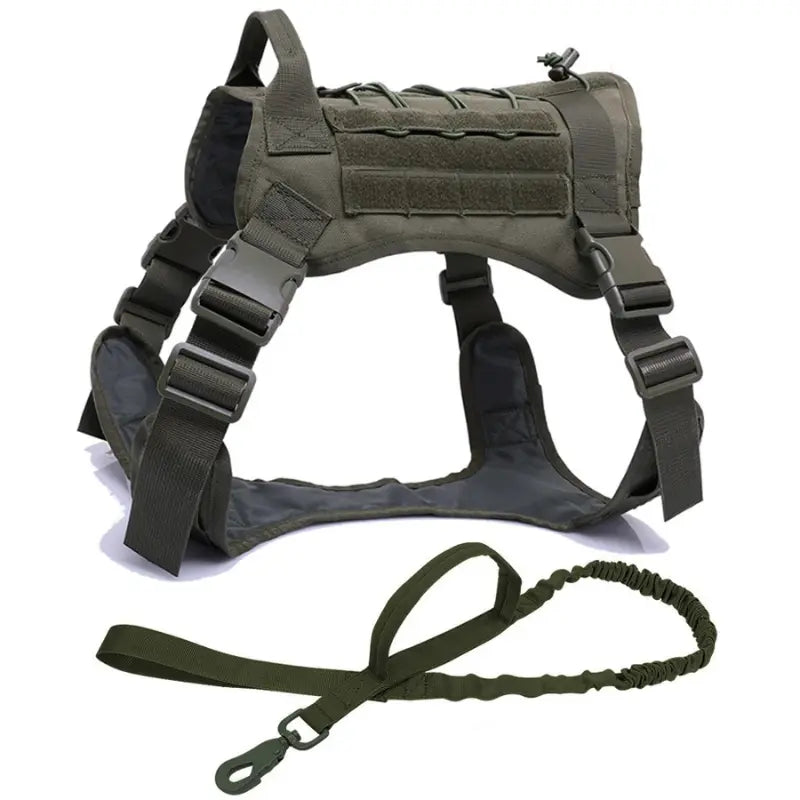 Harnais Tactique Militaire Chien S/M/L + Laisse -  - Dogsaddicte