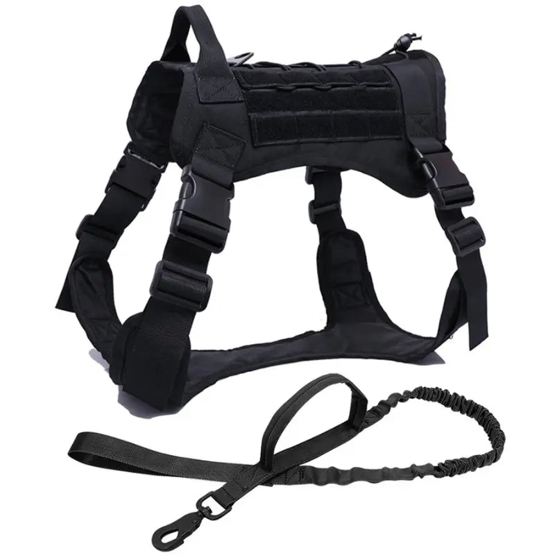 Harnais Tactique Militaire Chien S/M/L + Laisse -  - Dogsaddicte