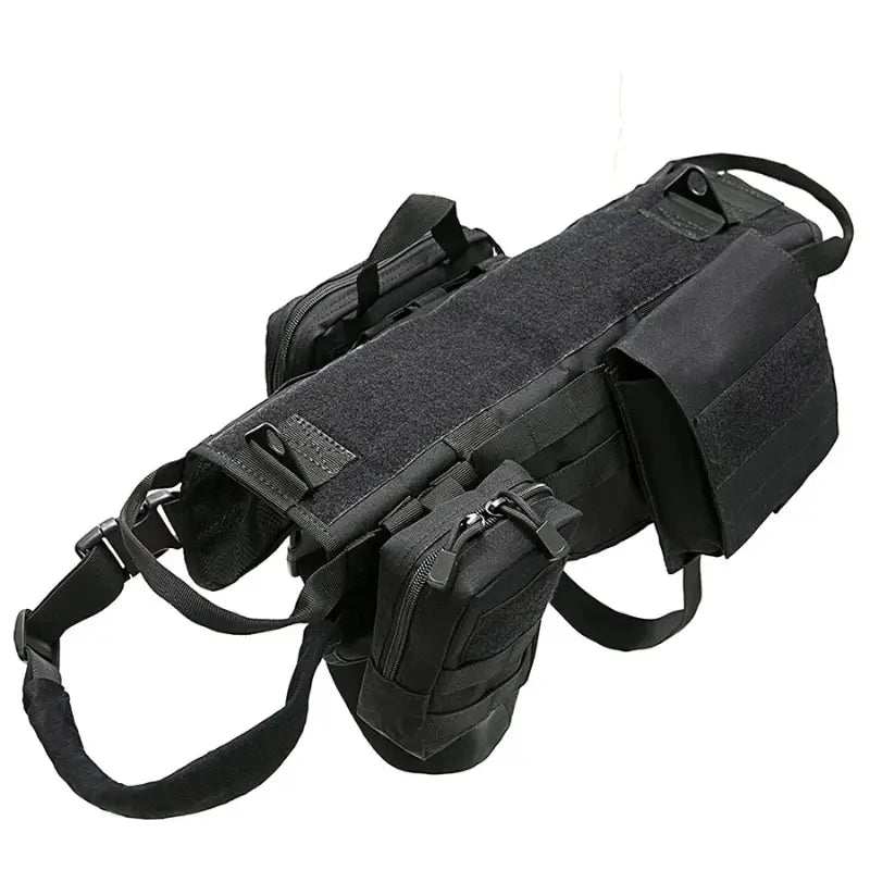 Harnais chien militaire avec poches & poignée -  - Dogsaddicte