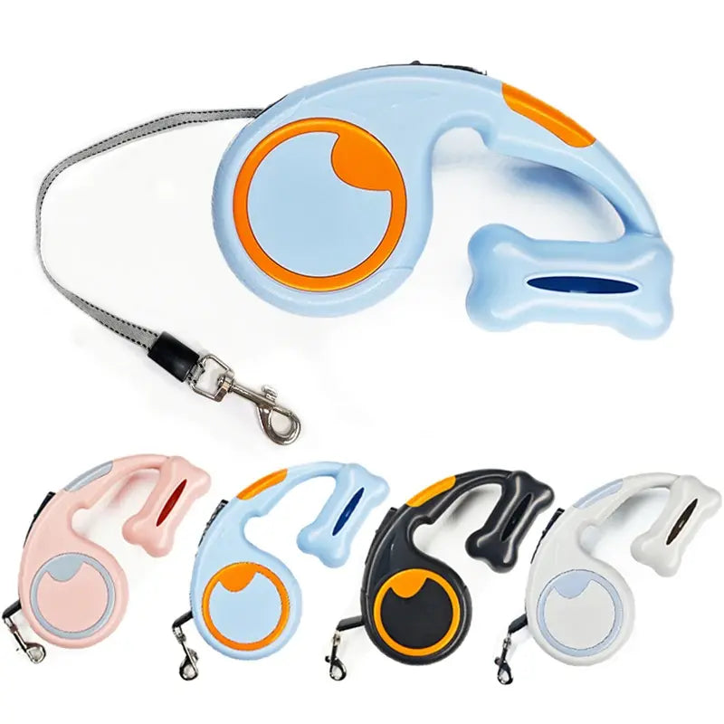 Laisse pour chien rétractable 2en1 3&5M -  - Dogsaddicte