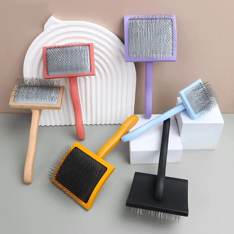 Brosse poil-long, long manche. -  - Dogsaddicte