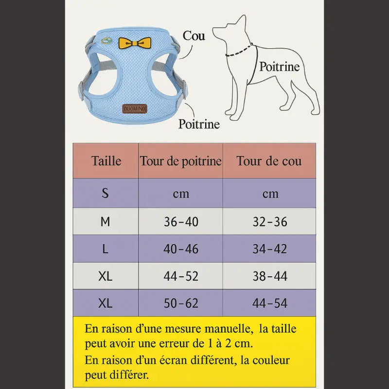 Harnais Réfléchissant Doux pour chien+laisse -  - Dogsaddicte