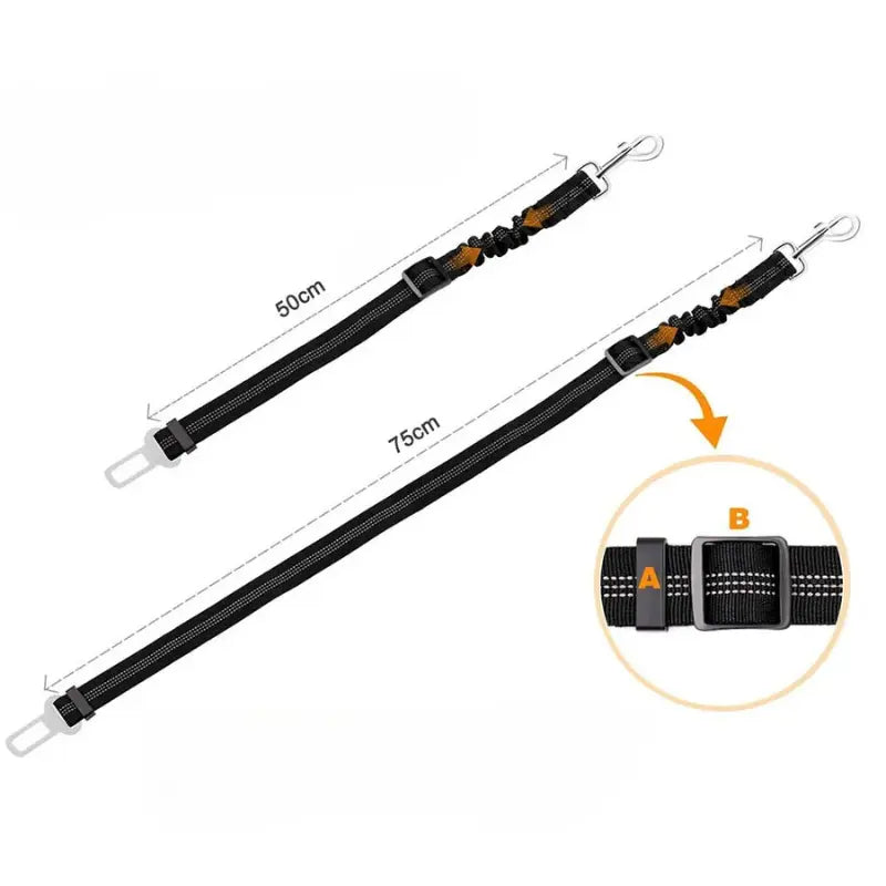 Laisse voiture pour chien 50 à 75cm -  - Dogsaddicte